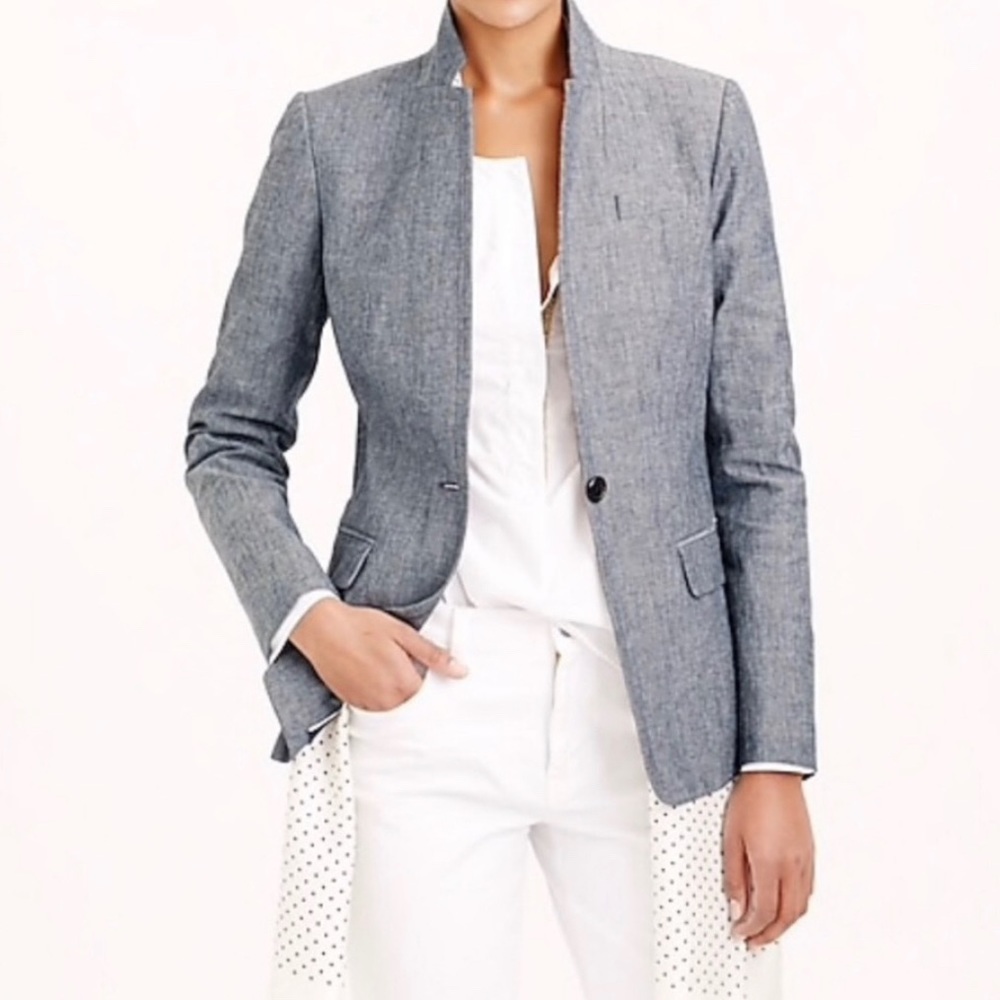 J. Crew Chambray Regent Blazer